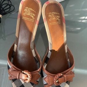 Classic Burberry mules